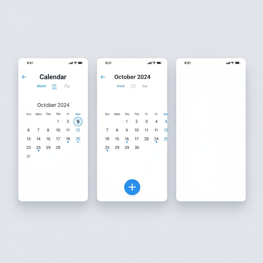 Terminplanung auf Smartphone mit Kalender